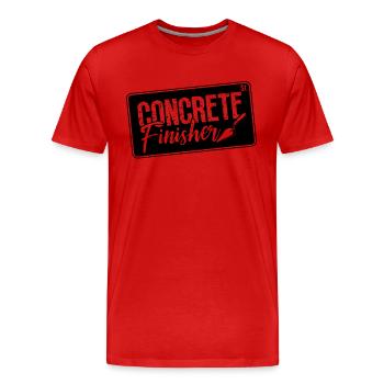 Concrete Finisher Mason Masonry Concrete Finishers - Men's Premium Organic T-Shirt - red - Front - Damien (186cm)