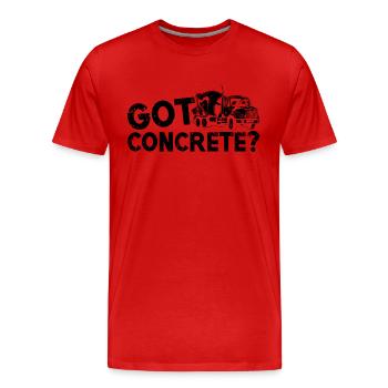 Got Concrete Cement Masonry Concrete Finishers - Men's Premium Organic T-Shirt - red - Front - Damien (186cm)