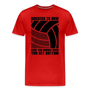 Success Is How Volleyball Coach Volleyball Player - Männer Premium Bio T-Shirt - Rot - Vorne - Damien (186cm)