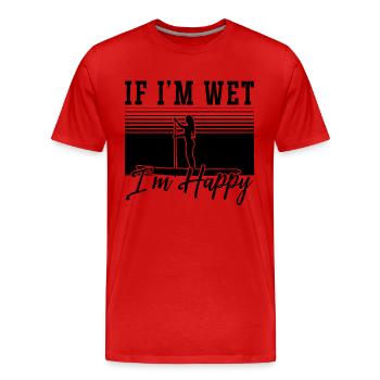 Si je suis mouillé, je suis heureux SUP Board Paddle Boarder - T-shirt bio Premium Homme - rouge - Devant - Damien (186cm)