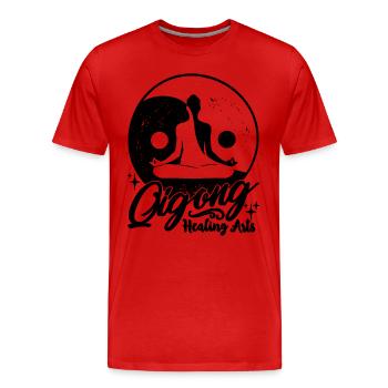 Arts de guérison du Qigong Yin Yang Chikung Qigong Lover - T-shirt bio Premium Homme - rouge - Devant - Damien (186cm)