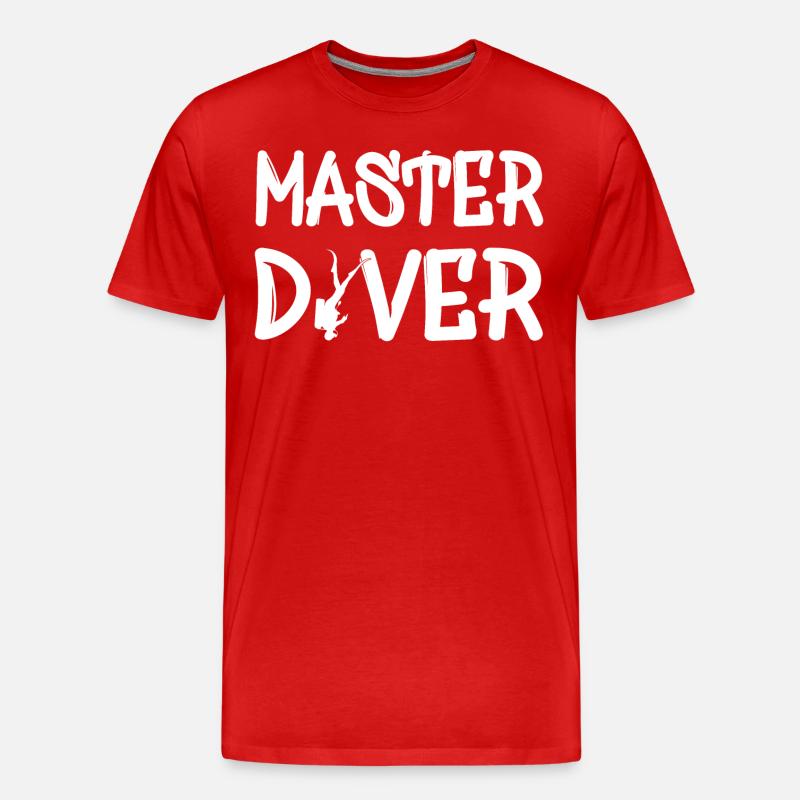 Master Diver - Männer Premium Bio T-Shirt - Rot