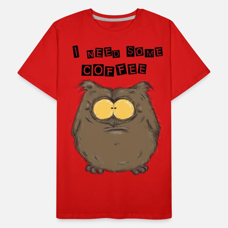 Lustige Eule Männer Premium Bio T-Shirt