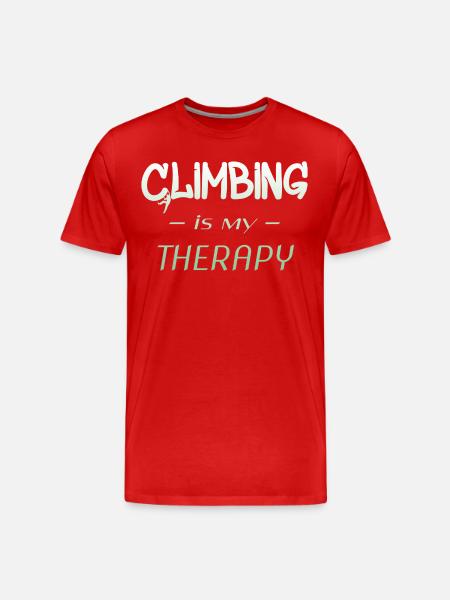 klettern - Männer Premium Bio T-Shirt - Rot