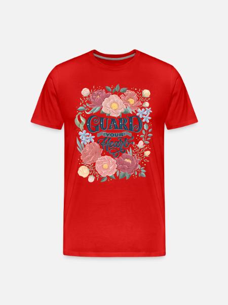 Protect your heart - Men's Premium Organic T-Shirt - red