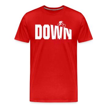 Downhill - Männer Premium Bio T-Shirt - Rot - Vorne - Damien (186cm)