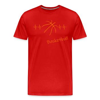 Basketball Streetball - Männer Premium Bio T-Shirt - Rot - Vorne - Damien (186cm)