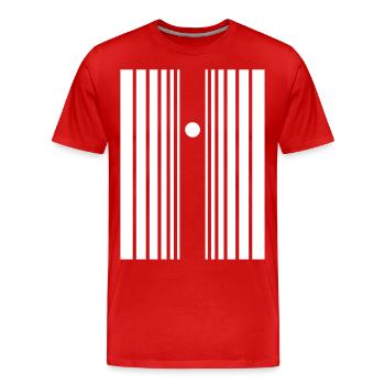 Doppler Effekt - Männer Premium Bio T-Shirt - Rot - Vorne - Damien (186cm)