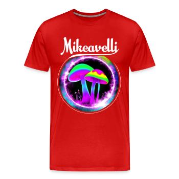 Mikeavelli Pilz - Männer Premium Bio T-Shirt - Rot - Vorne - Damien (186cm)