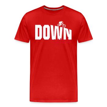 downhill - Männer Premium Bio T-Shirt - Rot - Vorne - Damien (186cm)