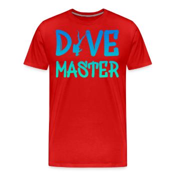 Dive Master - Männer Premium Bio T-Shirt - Rot - Vorne - Damien (186cm)