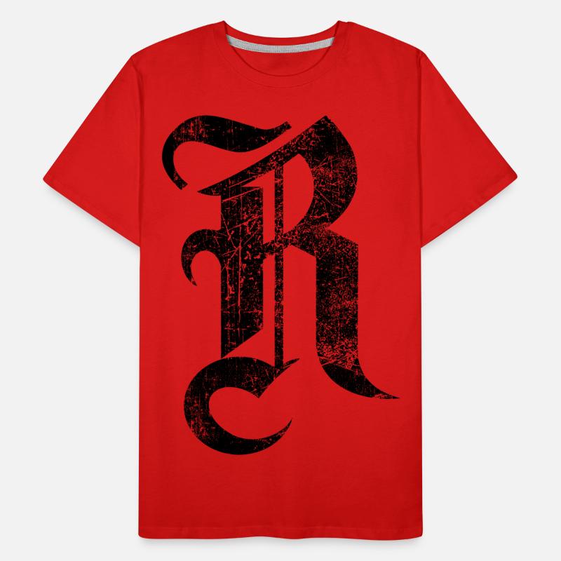 Tshirt alphabet initial R Men's Premium Organic T-Shirt
