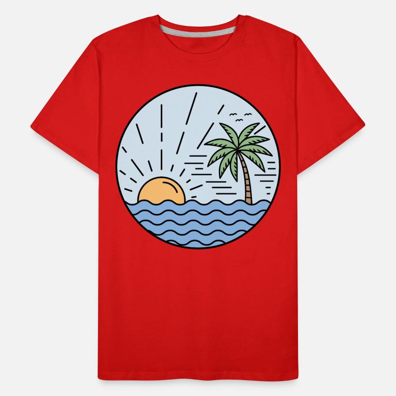 Sunset Circle Men's Premium Organic T-Shirt