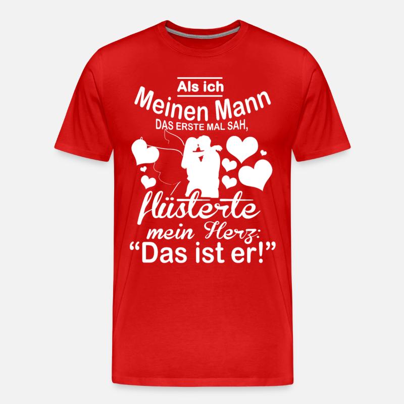 Ich liebe meinen Mann - Ehemann - Männer Premium Bio T-Shirt - Rot