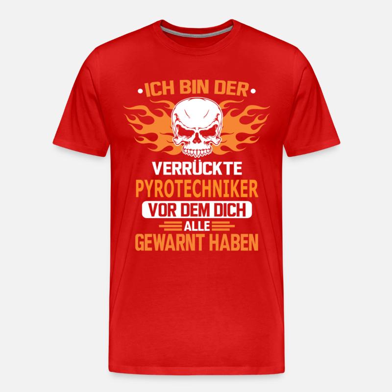 PYROTECHNIKER - Männer Premium Bio T-Shirt - Rot