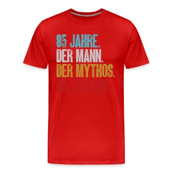 85. Geburtstag Mann Männer 85 Jahre Geschenk - Männer Premium Bio T-Shirt - Rot - Vorne - Damien (186cm)