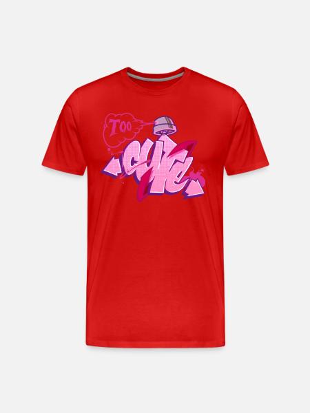 Graffiti 'Too cute | Too cute - Men's Premium Organic T-Shirt - red