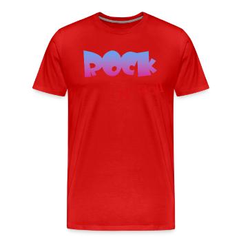 Rock n Roll - Männer Premium Bio T-Shirt - Rot - Vorne - Damien (186cm)