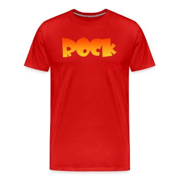 Rock n Roll - Männer Premium Bio T-Shirt - Rot - Vorne - Damien (186cm)