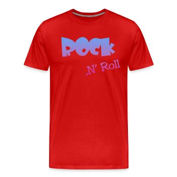 Rock n Roll - Männer Premium Bio T-Shirt - Rot - Vorne - Damien (186cm)