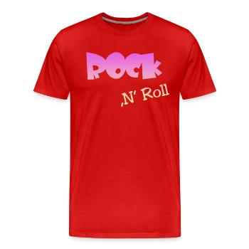 Rock n Roll - Männer Premium Bio T-Shirt - Rot - Vorne - Damien (186cm)