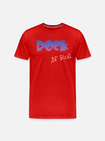 Rock n Roll - Männer Premium Bio T-Shirt - Rot