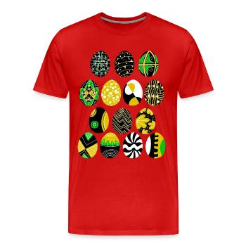 Ostereier - Männer Premium Bio T-Shirt - Rot - Vorne - Damien (186cm)