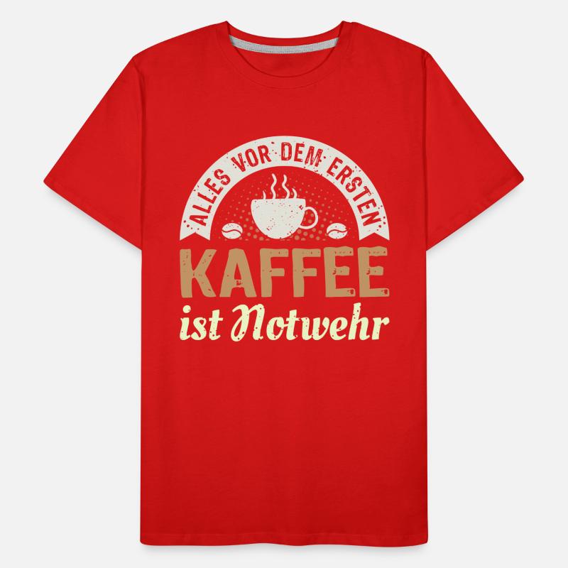 Tout ce qui précède le premier café est du café d’autodéfense T-shirt bio Premium Homme