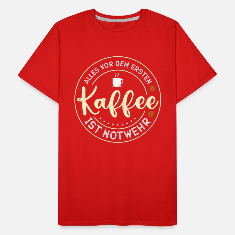 Tout ce qui précède le premier café est du café d’autodéfense T-shirt bio Premium Homme