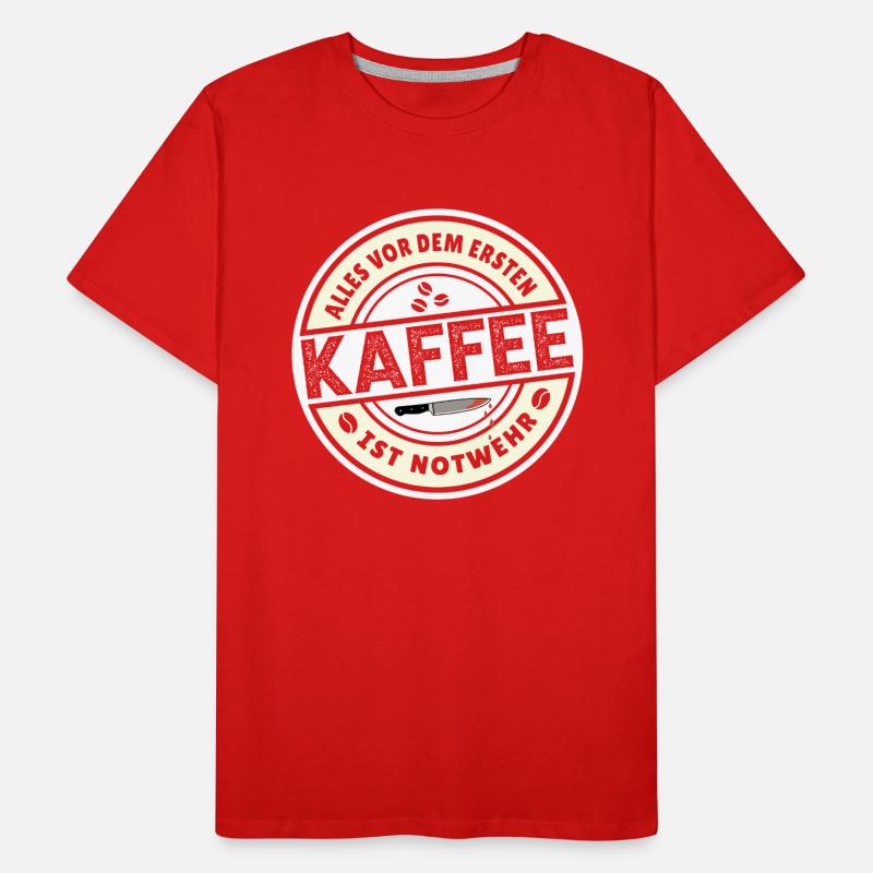 Tout ce qui précède le premier café est du café d’autodéfense T-shirt bio Premium Homme