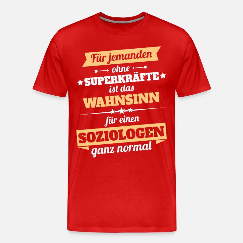 Soziologe Held - Männer Premium Bio T-Shirt - Rot