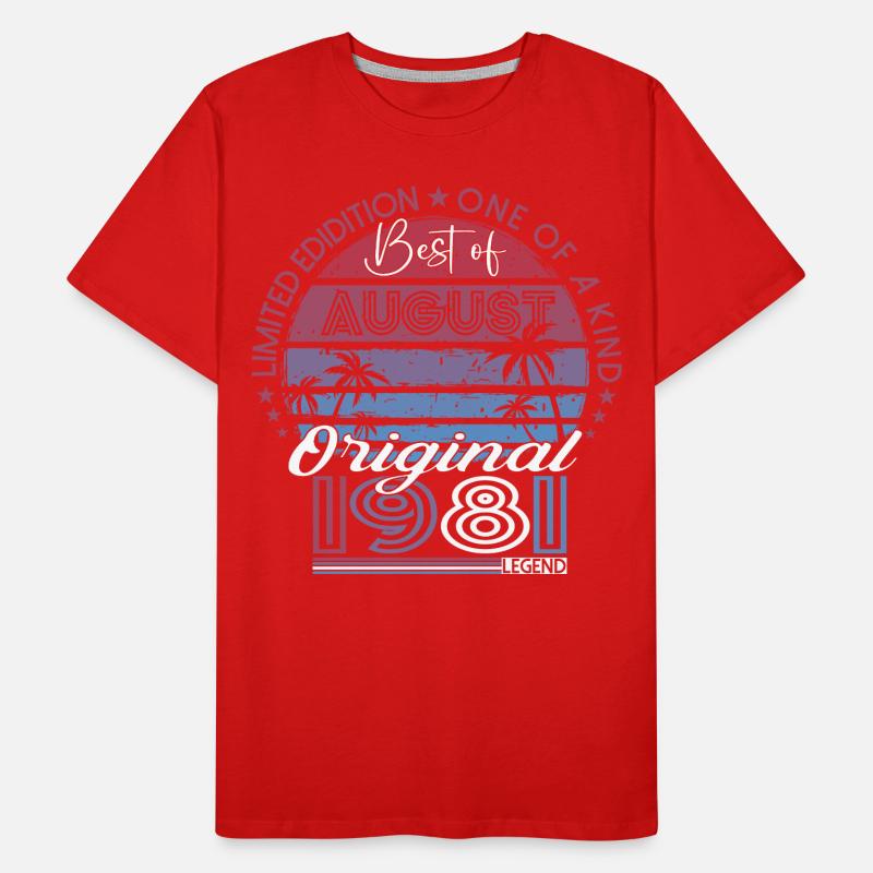 Original Août 1981 41st Birthday Gift Fun T-shirt bio Premium Homme