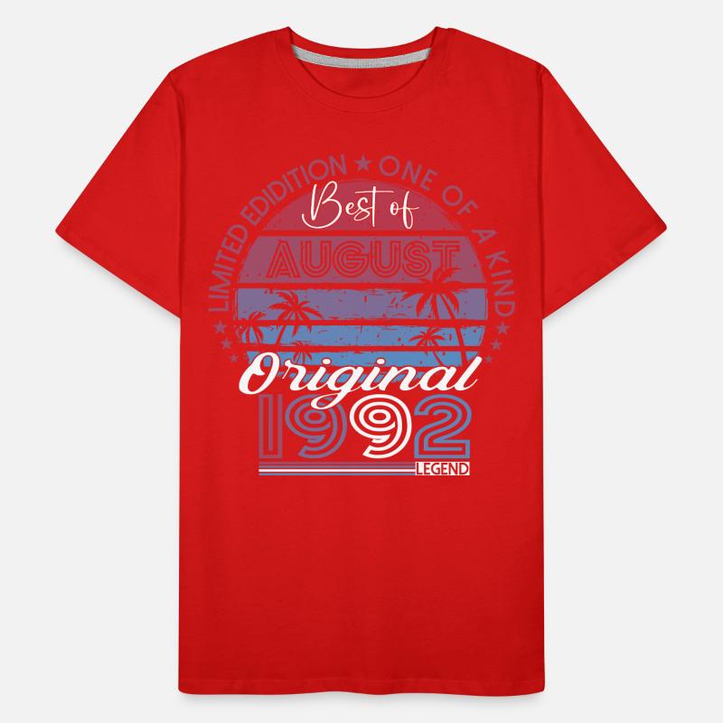 Original Août 1992 30th Birthday Gift Fun T-shirt bio Premium Homme
