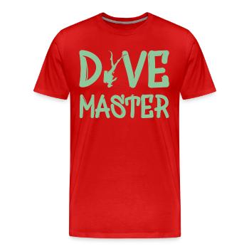 Dive Master Diving Scuba Diver - Männer Premium Bio T-Shirt - Rot - Vorne - Damien (186cm)