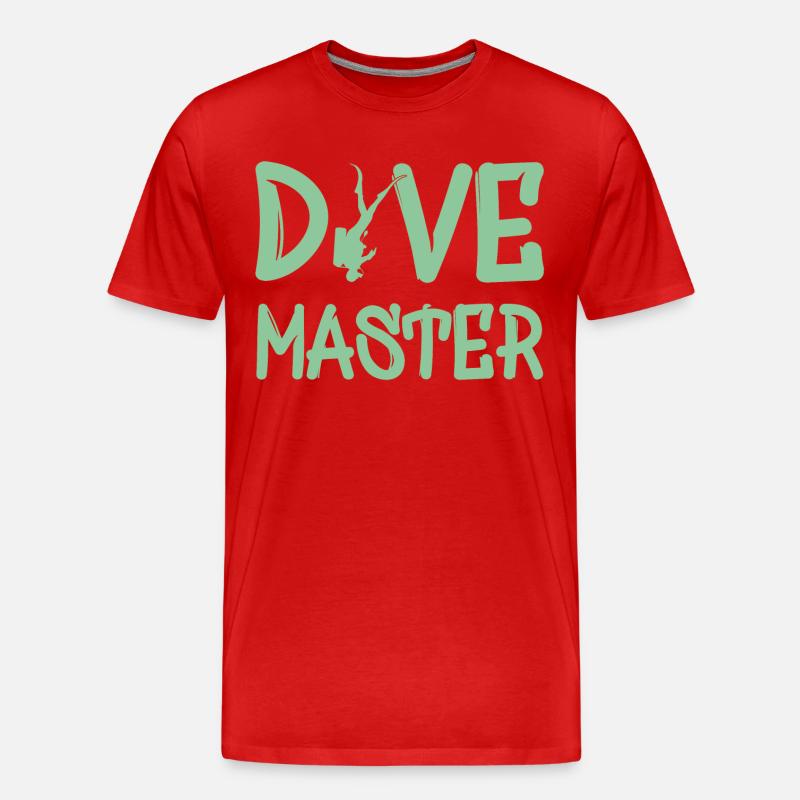 Dive Master Diving Scuba Diver - Männer Premium Bio T-Shirt - Rot