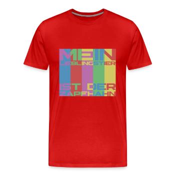 Lieblingstier Zapfhahn Bier - Männer Premium Bio T-Shirt - Rot - Vorne - Damien (186cm)