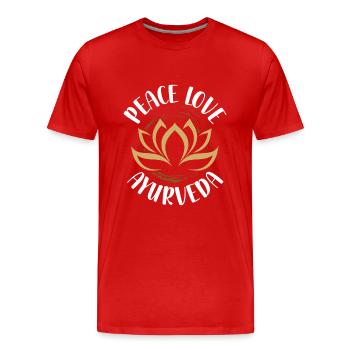 Massages Ayurveda Cadeaux | Hindouisme Ayurweda - T-shirt bio Premium Homme - rouge - Devant - Damien (186cm)