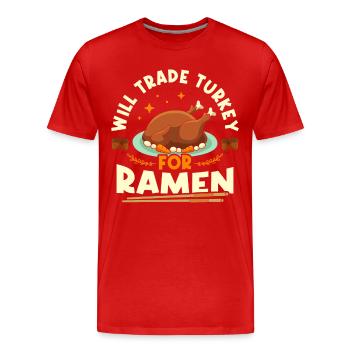La Turquie échangerait-elle contre des ramen | - T-shirt bio Premium Homme - rouge - Devant - Damien (186cm)