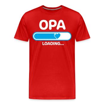 Opa Großvater Enkelkind Geschenk - Männer Premium Bio T-Shirt - Rot - Vorne - Damien (186cm)
