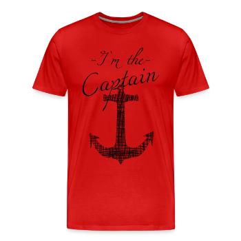Captain - Männer Premium Bio T-Shirt - Rot - Vorne - Damien (186cm)