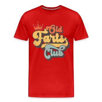 Lustige Alte Knacker Geschenk Old Farts Club - Männer Premium Bio T-Shirt - Rot - Vorne - Damien (186cm)