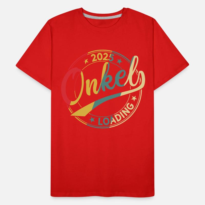Onkel 2025 Loading Retro Werdender Onkel 2025 Männer Premium Bio T-Shirt