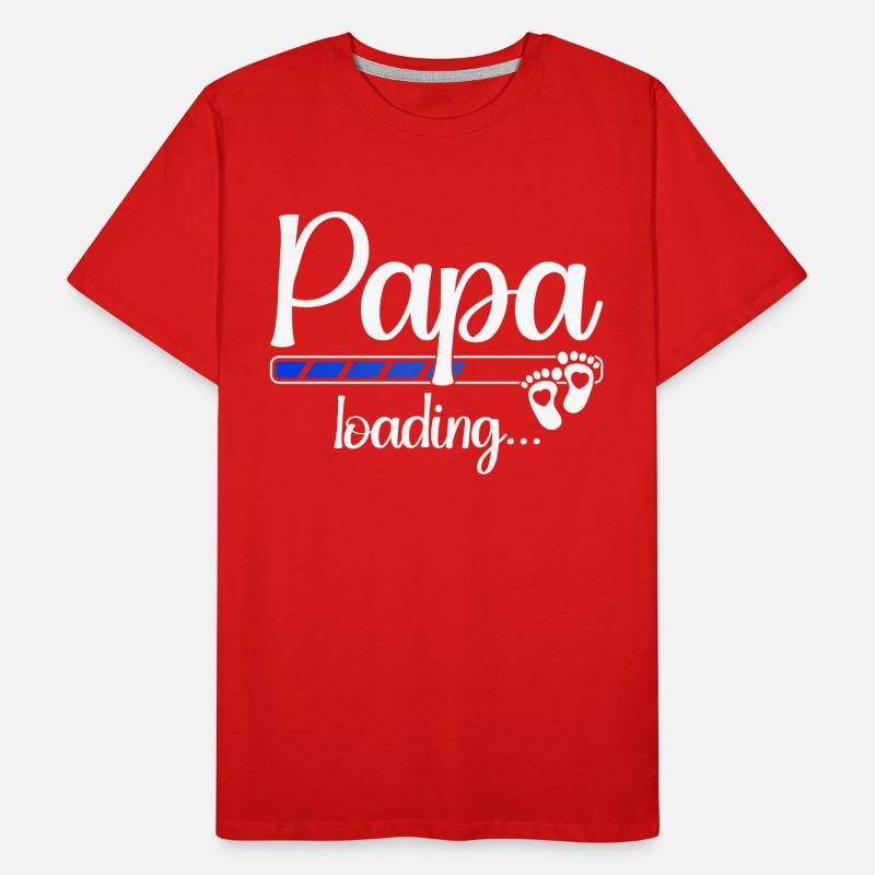 Papi Loading Schwangerschaft Bald Papa Loading Männer Premium Bio T-Shirt