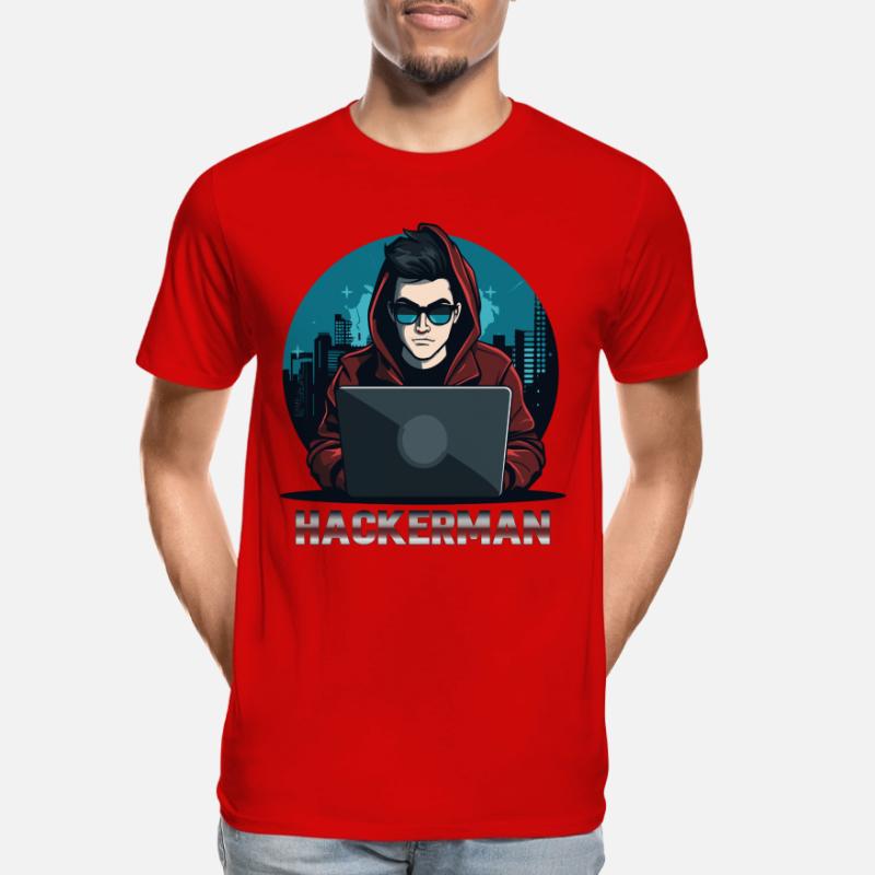 Cool Hacker Codage Spécialiste de l’informatique Hackerman T-shirt bio Premium Homme