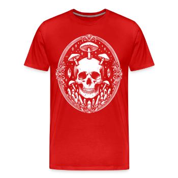 Crane Baroque Cristaux - T-shirt bio Premium Homme - rouge - Devant - Damien (186cm)