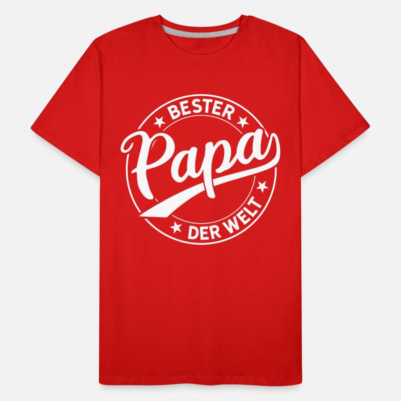 Bester Papa der Welt Vatertag Papi Stolzer Papa Männer Premium Bio T-Shirt