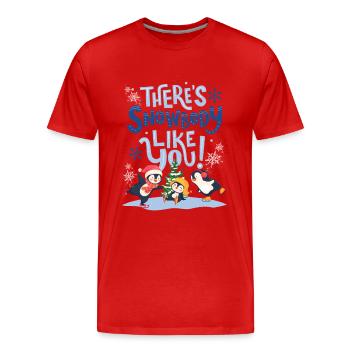 PATINS DE LA FAMILLE PENGUIN - T-shirt bio Premium Homme - rouge - Devant - Damien (186cm)