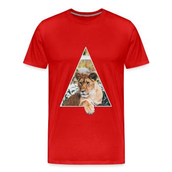 Tiger - Männer Premium Bio T-Shirt - Rot - Vorne - Damien (186cm)