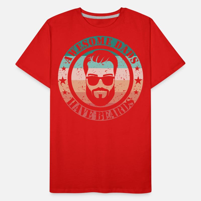 Awesome Dads have beards Männer Premium Bio T-Shirt