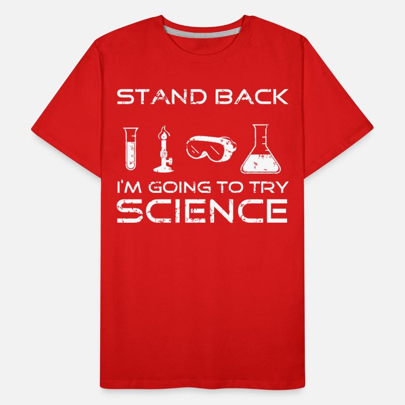 STEP BACK - SCIENCE AT WORK! Men's Premium Organic T-Shirt
